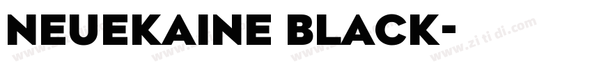 NeueKaine Black字体转换